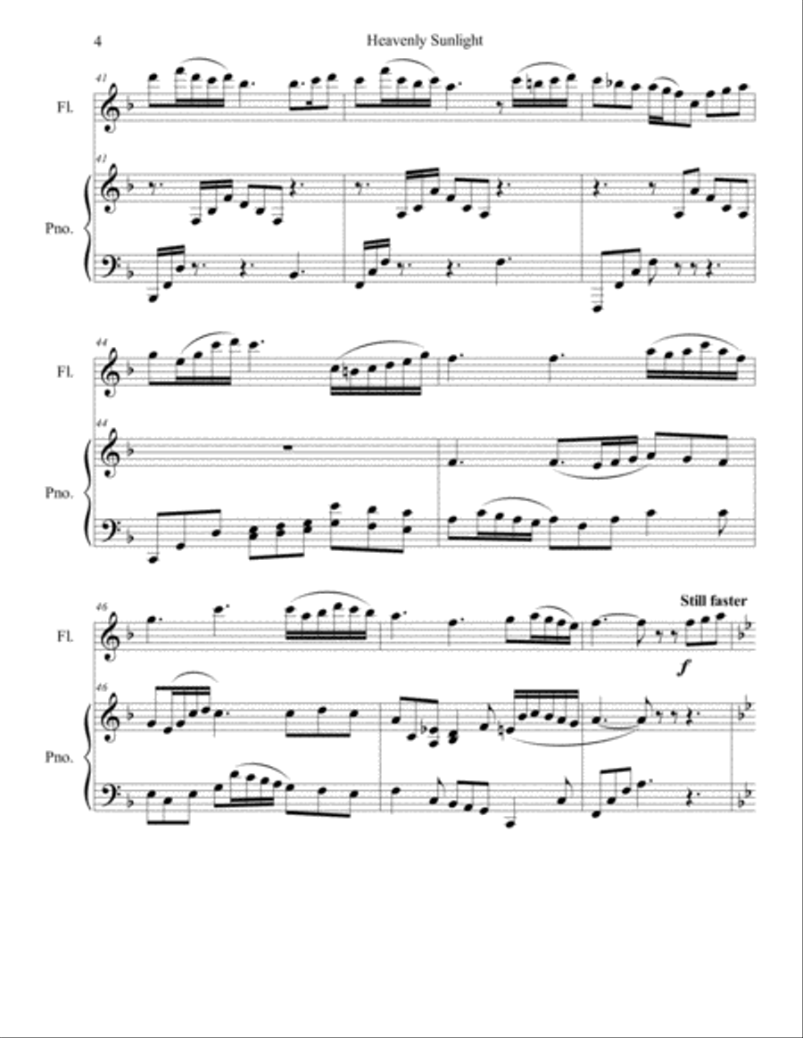 Heavenly Sunlight Heavenly Sunlight Flute Solo scores gallery preview page 4