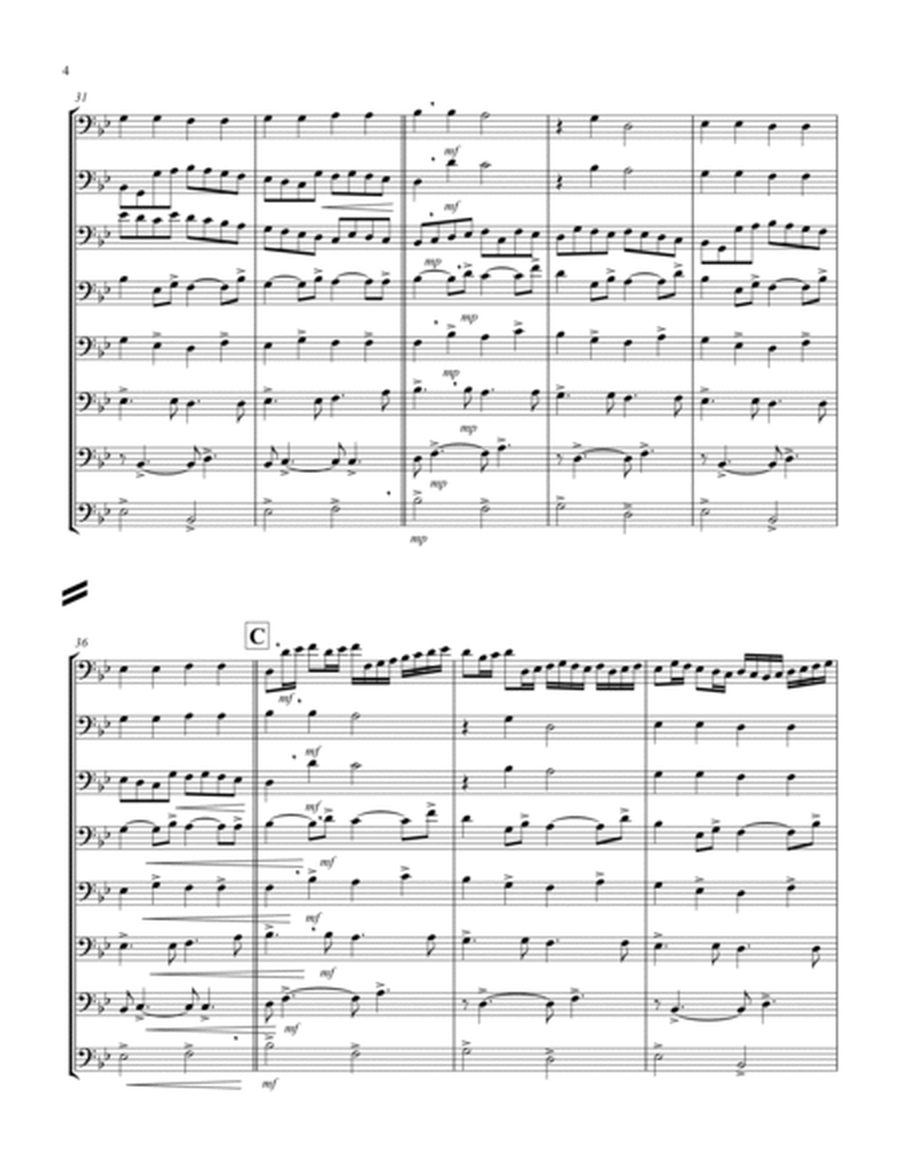 Canon (Pachelbel) (Bb) (Violoncello Octet) image number null
