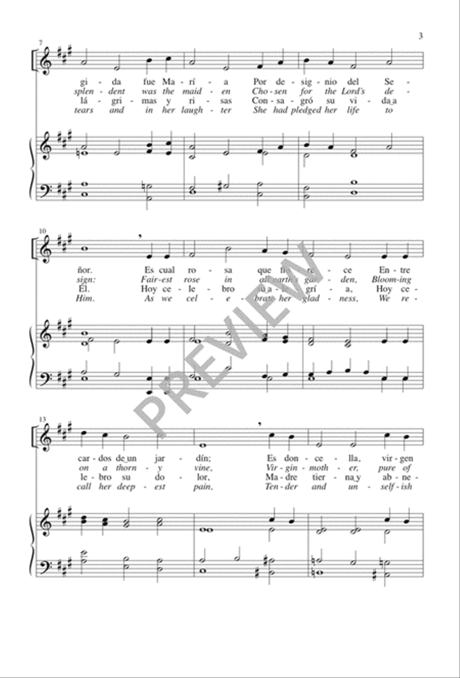 Como Estrella en Claro Cielo / As a Star on Cloudless Evenings 3-Part scores gallery preview page 3