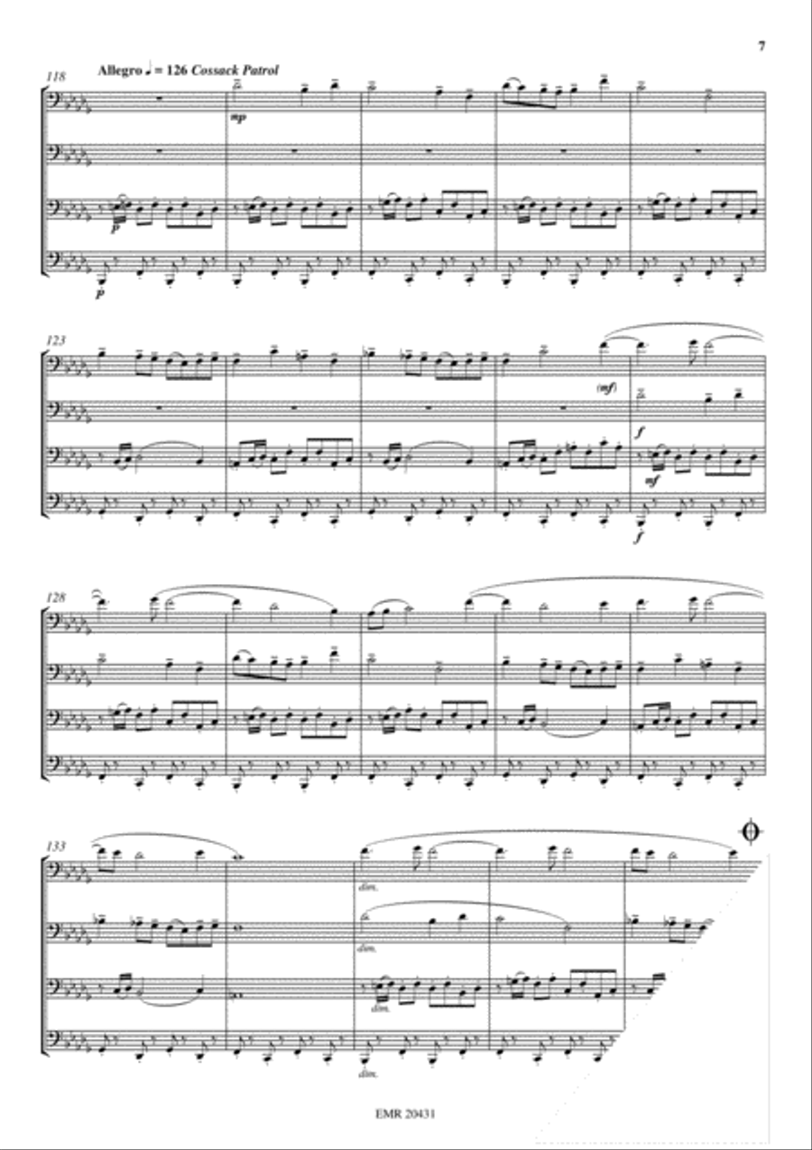 Russian Impressions Trombone Quartet scores gallery preview page 7