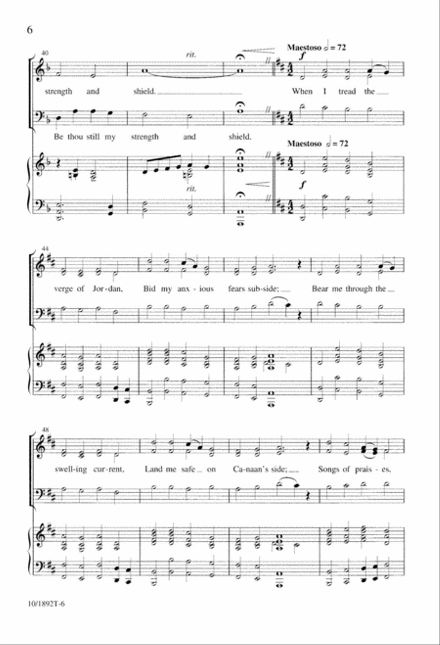 Guide Me, O Thou Great Jehovah 3-Part scores gallery preview page 6