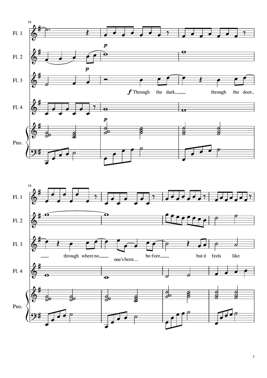 A Million Dreams Woodwind Quartet scores gallery preview page 3