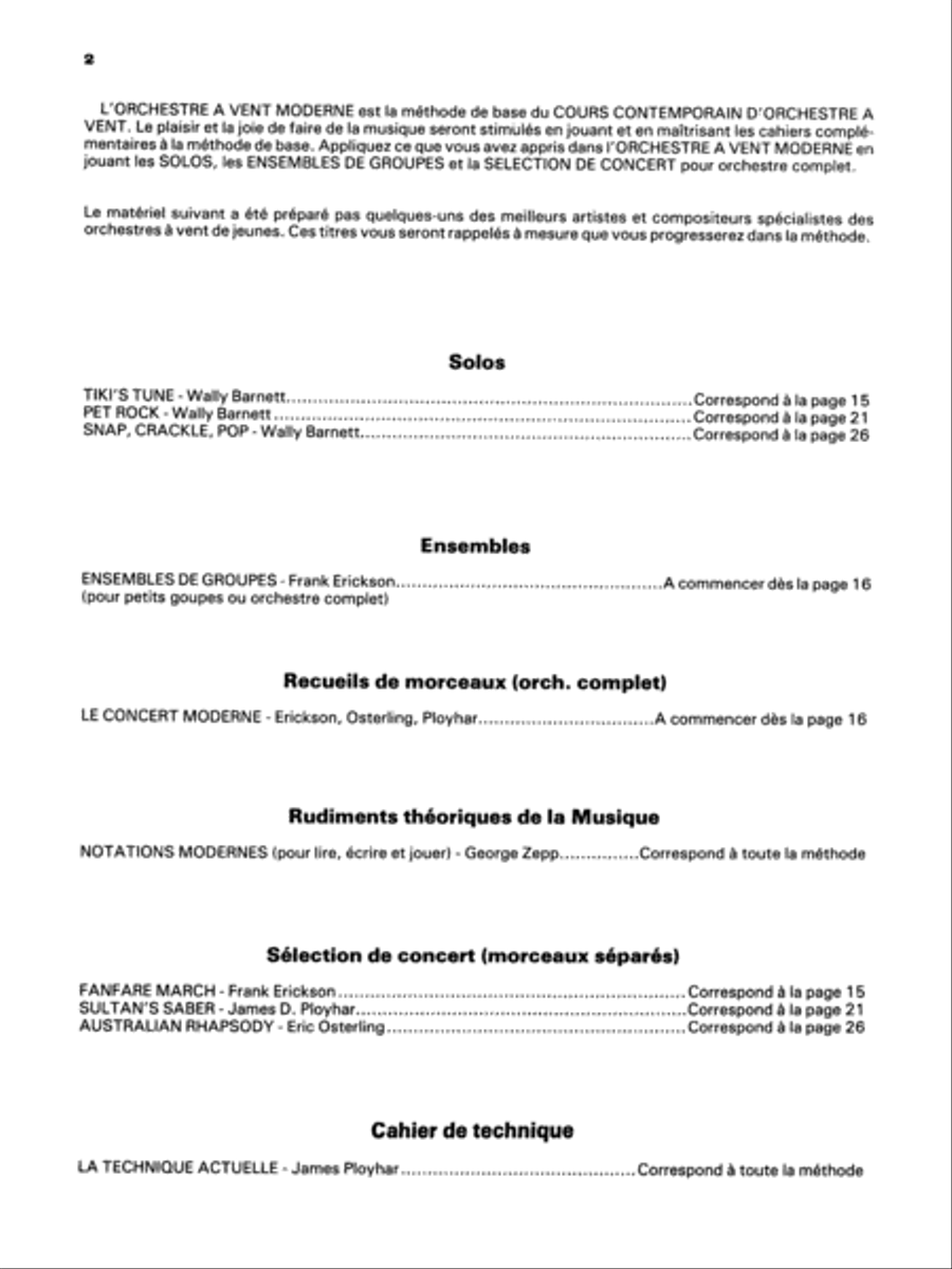 Band Today [L'Orchestre AEUR Vent Moderne], Part 1 Concert Band Methods scores gallery preview page 3