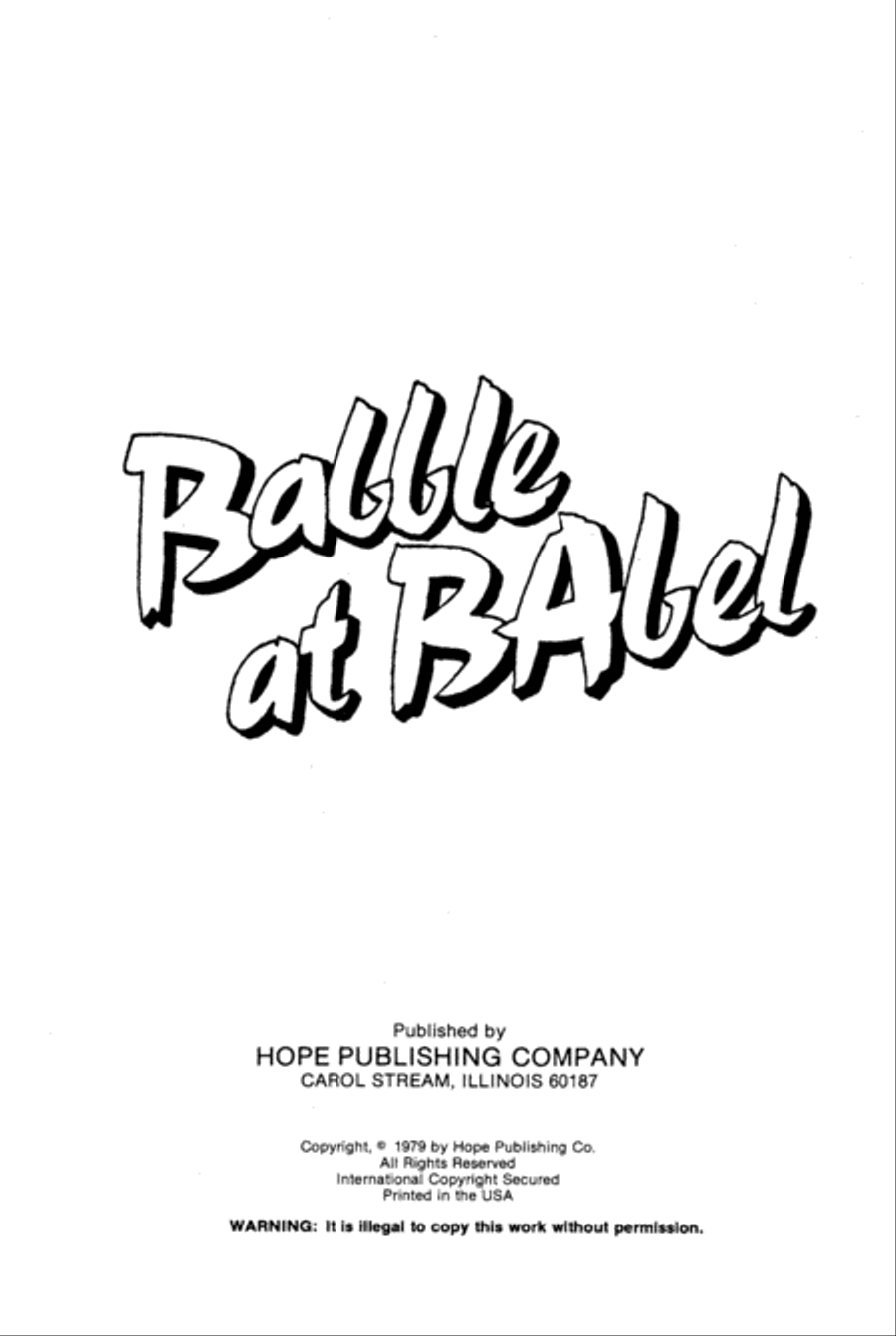 Babble at Babel Babble at Babel Unison Choir scores gallery preview page 3