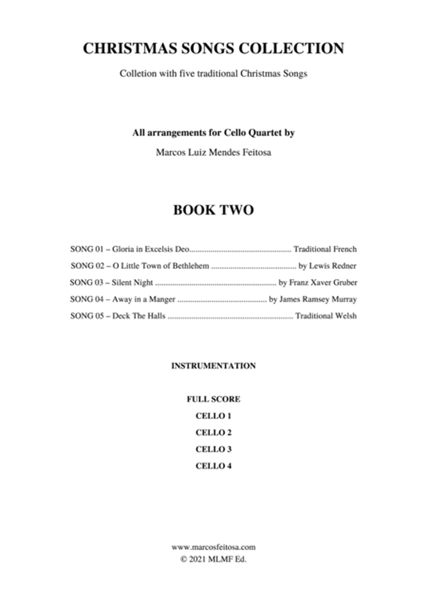 Christmas Song Collection (for Cello Quartet) - BOOK TWO image number null