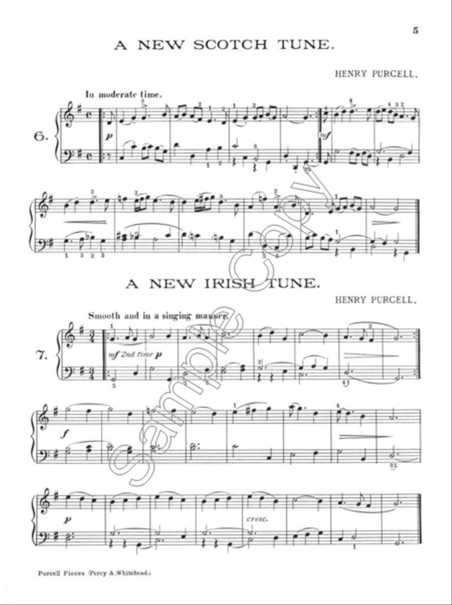 Purcell Pieces Piano Solo scores gallery preview page 3