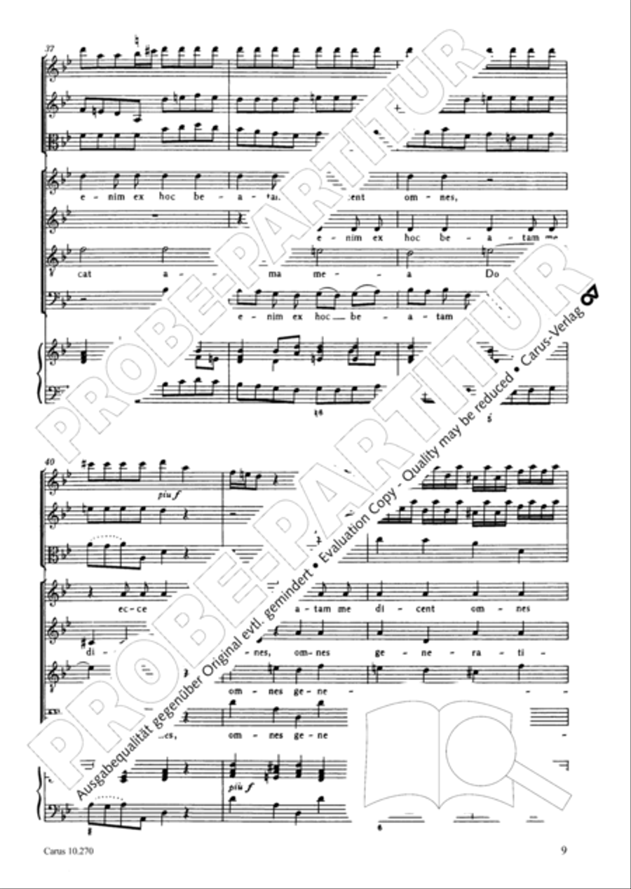 Magnificat in B flat major 4-Part scores gallery preview page 10