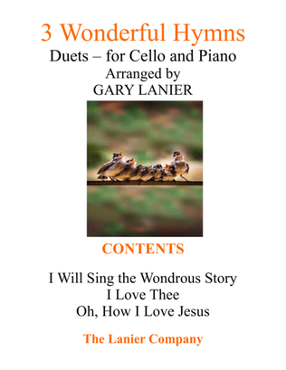 Book cover for Gary Lanier: 3 WONDERFUL HYMNS (Duets for Cello & Piano)