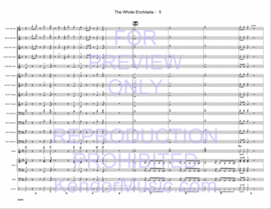 Whole Enchilada, The Jazz Ensemble scores gallery preview page 6