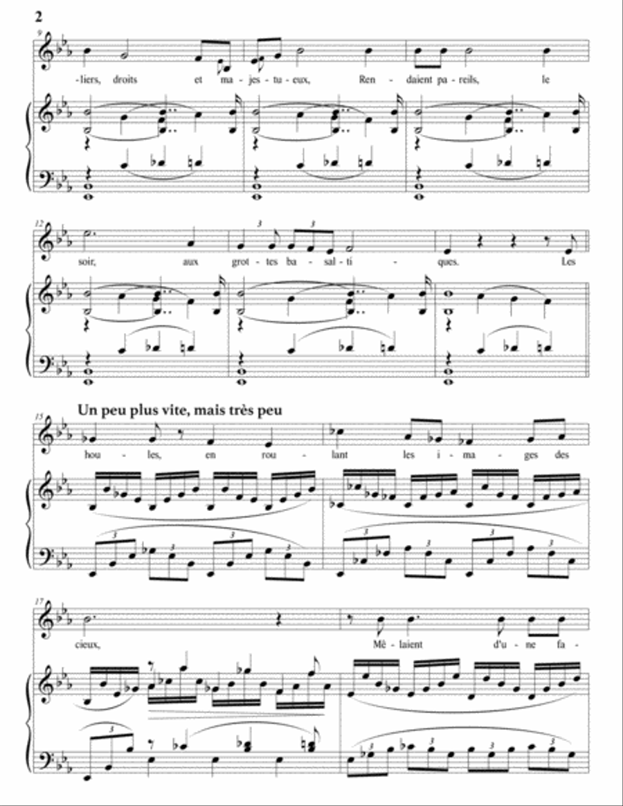 DUPARC: La vie antérieure (transposed to E-flat major)
