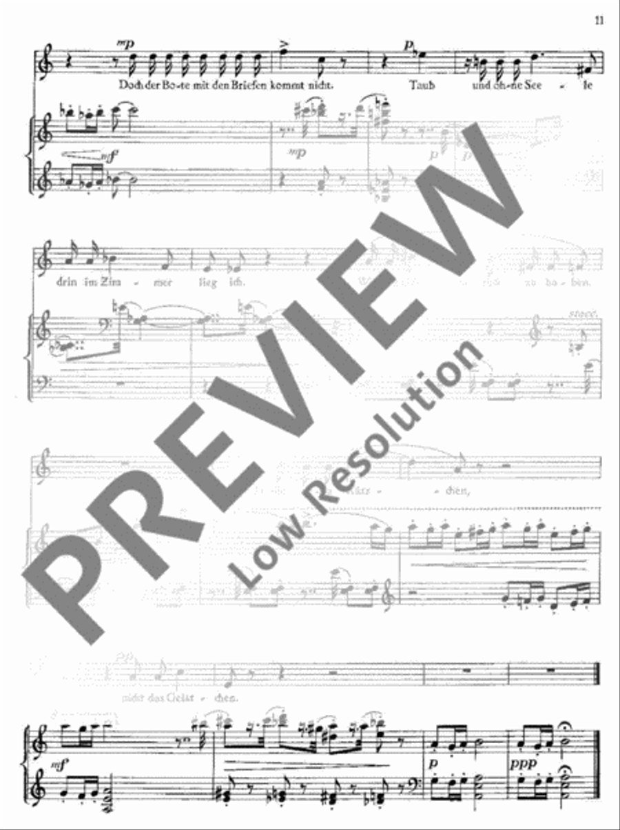 Songs with piano Soprano Voice scores gallery preview page 12