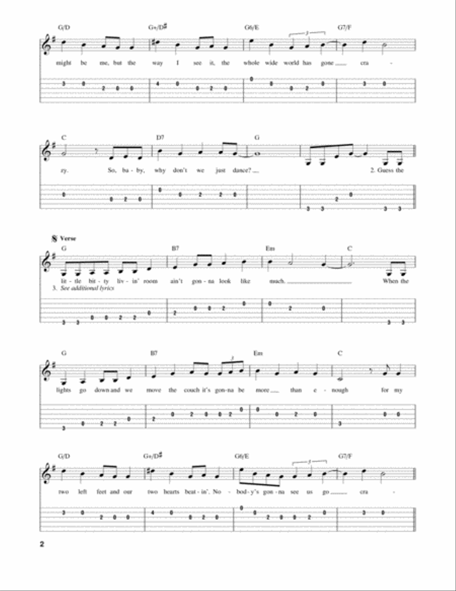 Why Don't We Just Dance Acoustic Guitar scores gallery preview page 2