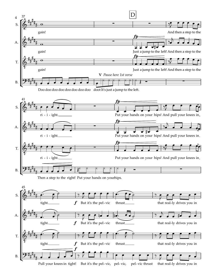 Time Warp 4-Part scores gallery preview page 5