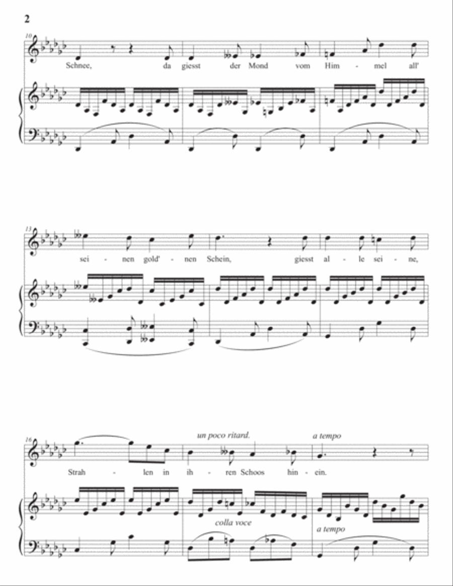 VON CAROLSFELD: Die stille Wasserrose (transposed to G-flat major) Voice scores gallery preview page 3