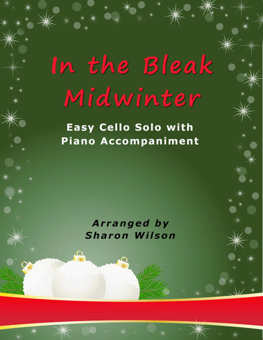 In the Bleak Midwinter (Easy Cello Solo with Piano Accompaniment) Piano scores gallery preview page 1