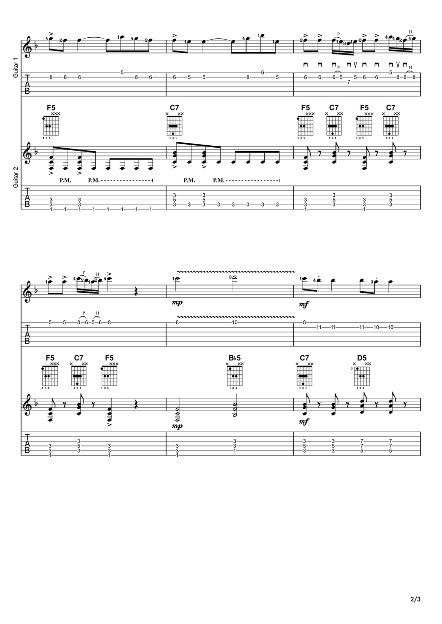 Eine kleine Nachtmusik (Guitar Duet) Acoustic Guitar scores gallery preview page 2