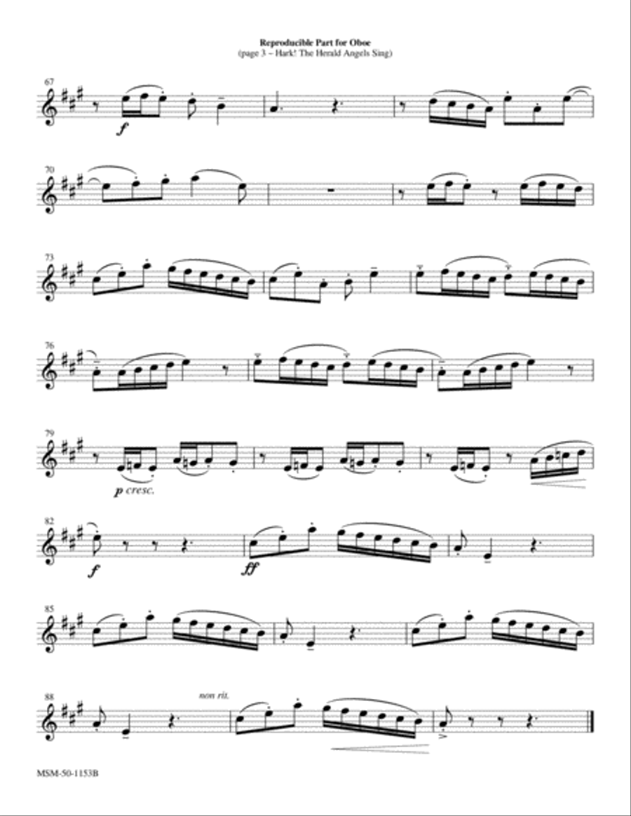 Hark! The Herald Angels Sing Choir scores gallery preview page 6