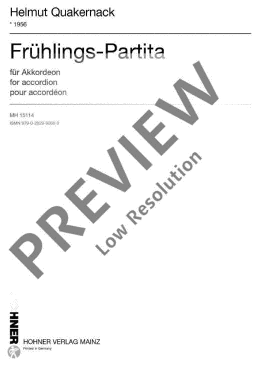 Frühlings-Partita Accordion scores gallery preview page 2