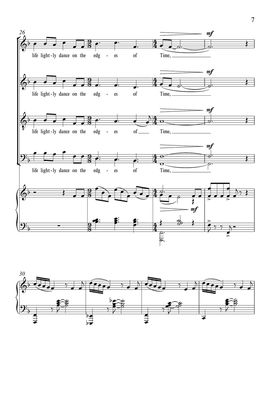 Dancing on the Edges of Time Divisi scores gallery preview page 6