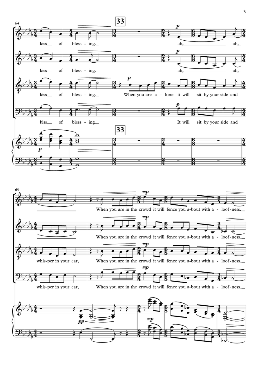 My Song (This Song of Mine) for SATB and piano 4-Part scores gallery preview page 3