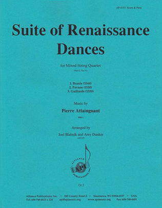 Suite Of Renaissance Dances - Stgqt - Attaingnant-dunker-blahnik