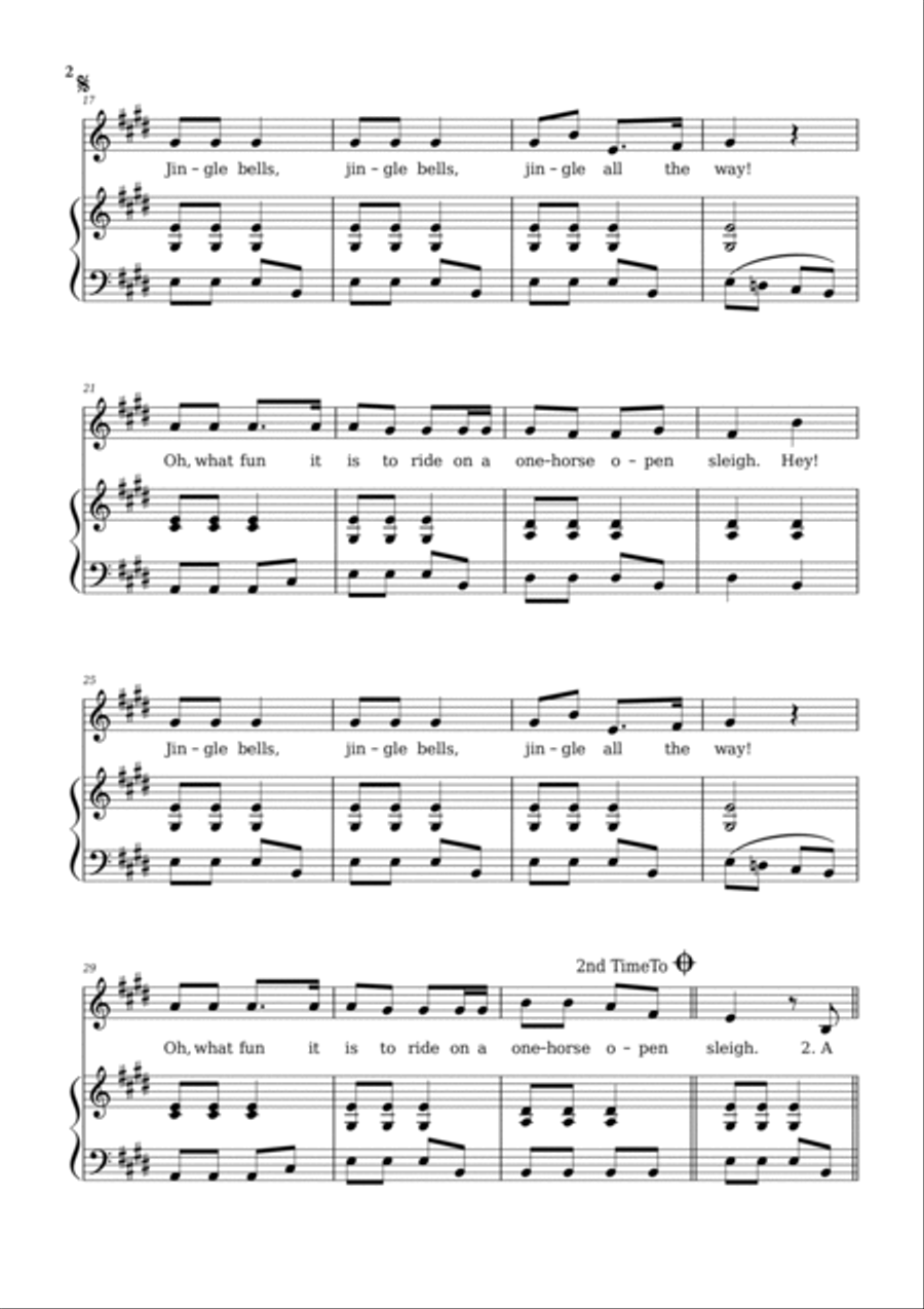 Jingle Bells Voice scores gallery preview page 2