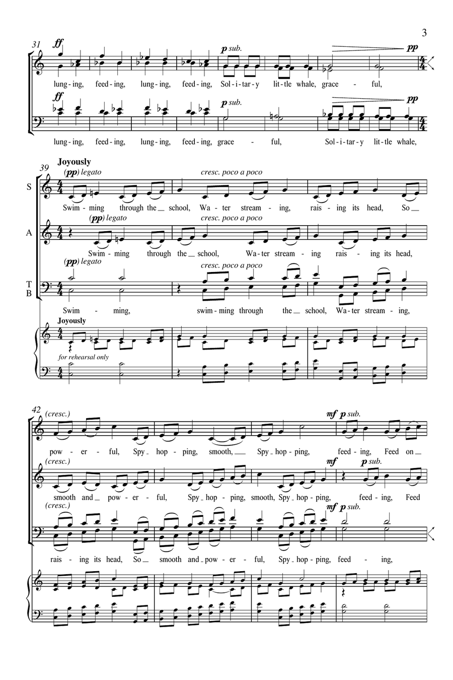 Due East: 2. Minke Whale 4-Part scores gallery preview page 2