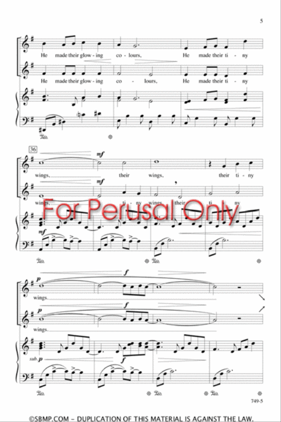All Things Bright and Beautiful - SA Octavo SA scores gallery preview page 5