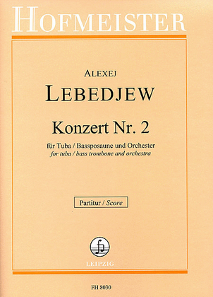 Book cover for Konzert Nr. 2 fur Tuba (Bassposaune) und Orchester / Partitur