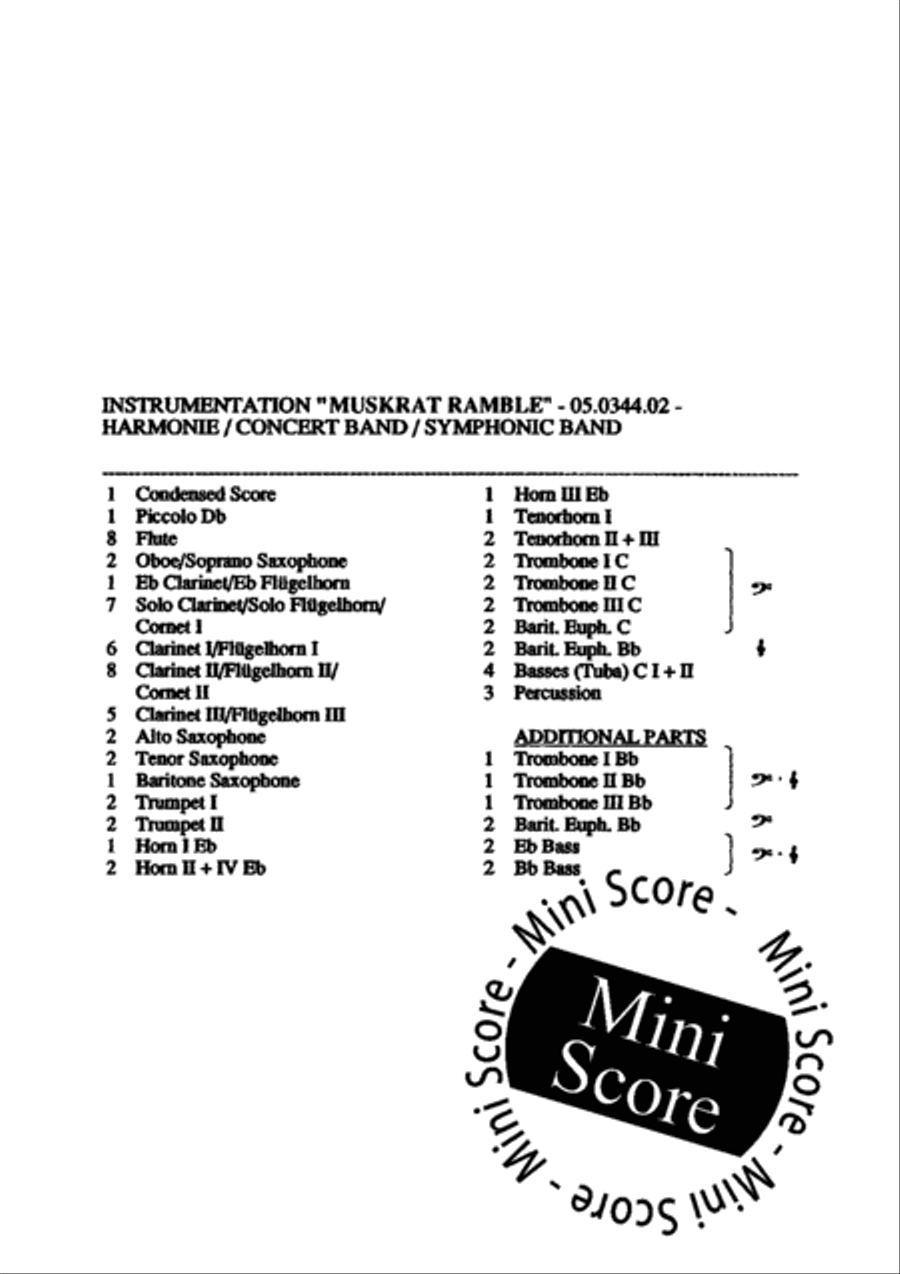 Muskrat Ramble Fanfare Band scores gallery preview page 4