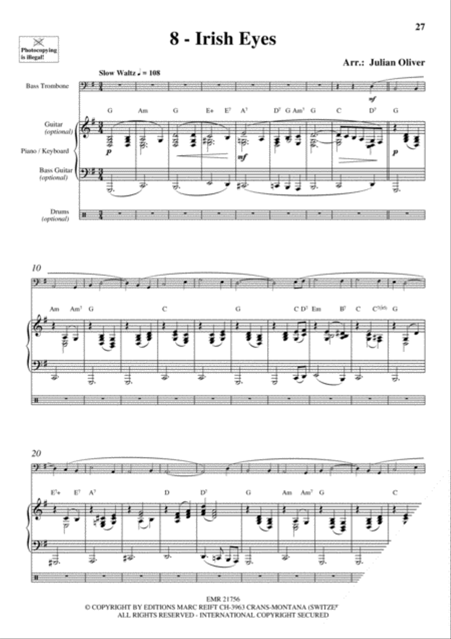 20 Celtic Hits Bass Trombone scores gallery preview page 10
