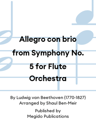 Book cover for Allegro con brio from Symphony No. 5 for Flute Orchestra