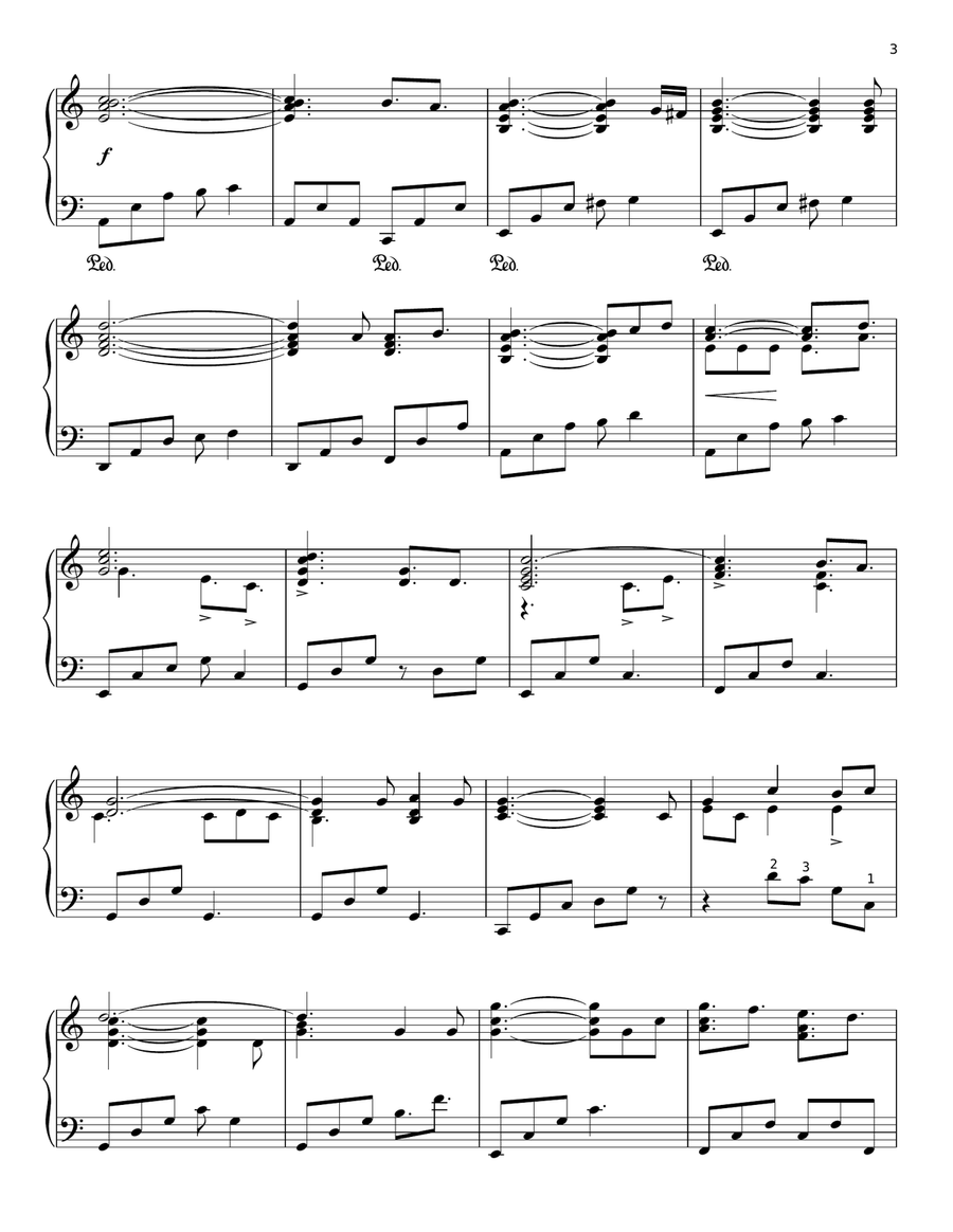 Cantique de Noel (O Holy Night) Piano Solo scores gallery preview page 3