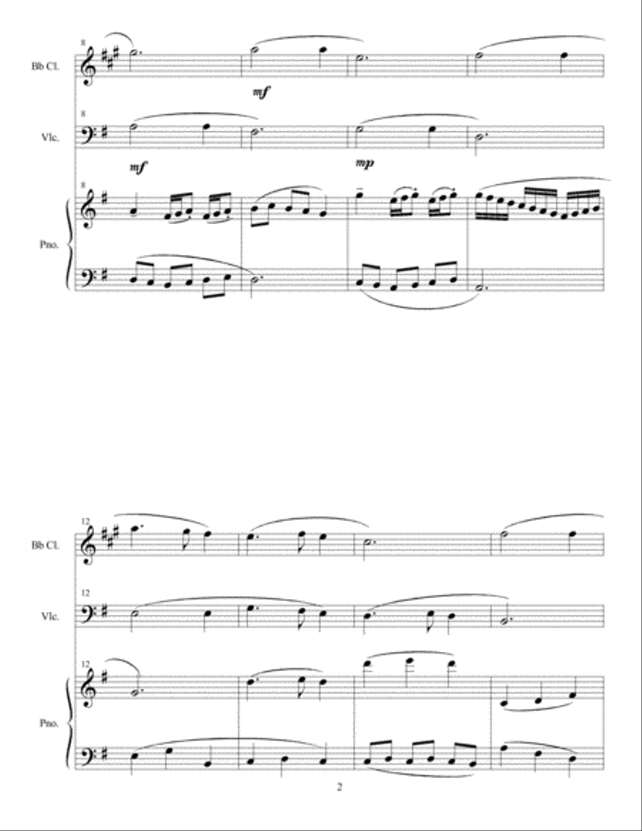 Silent Night Silent Night Clarinet scores gallery preview page 2