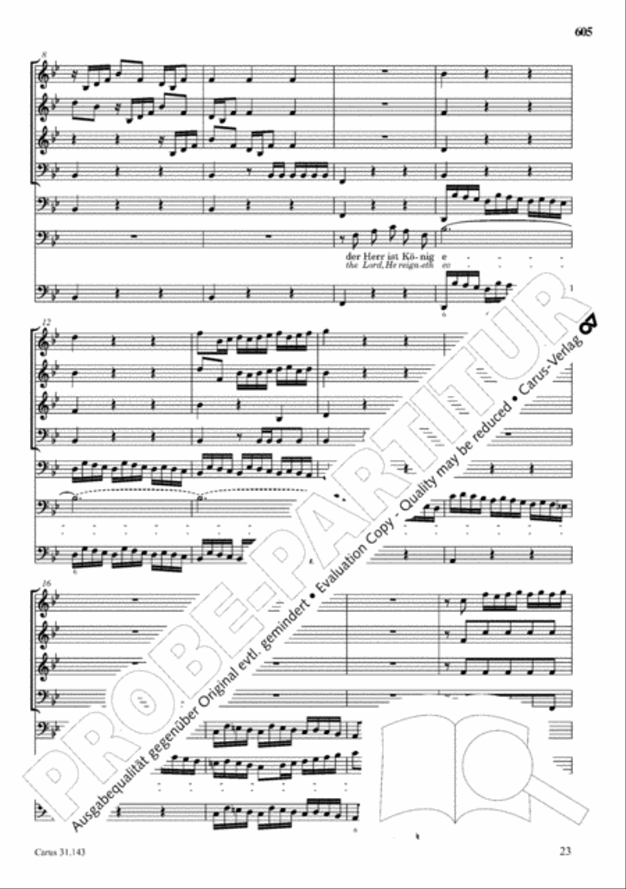 The Complete Sacred Vocal Works (Das geistliche Vokalwerk) Voice scores gallery preview page 605