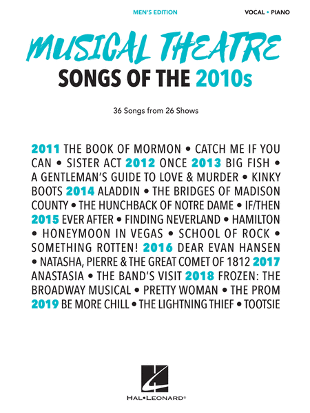 Musical Theatre Songs of the 2010s: Men