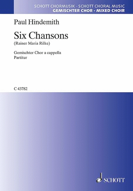 Six Chansons (rilke) Satb Choral Score French/english