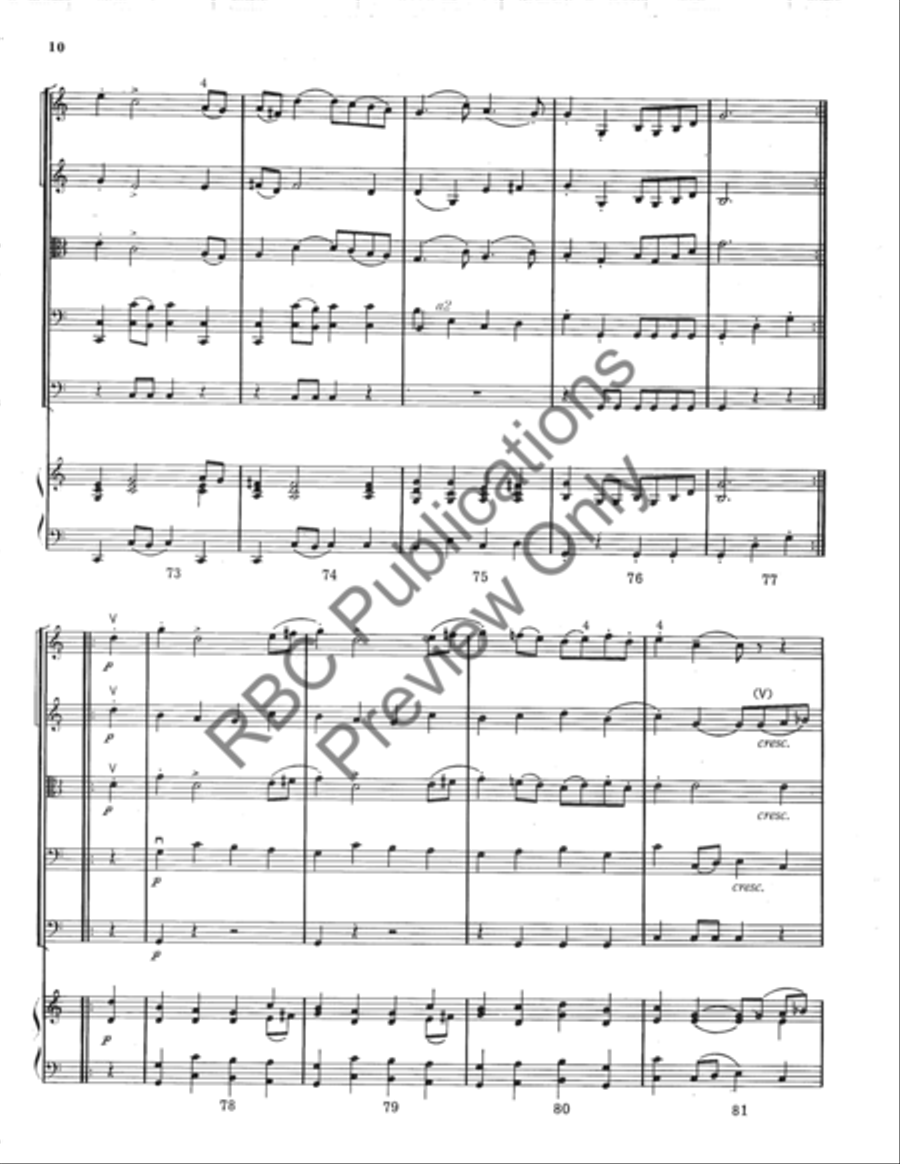 Vier Stucke String Orchestra scores gallery preview page 11