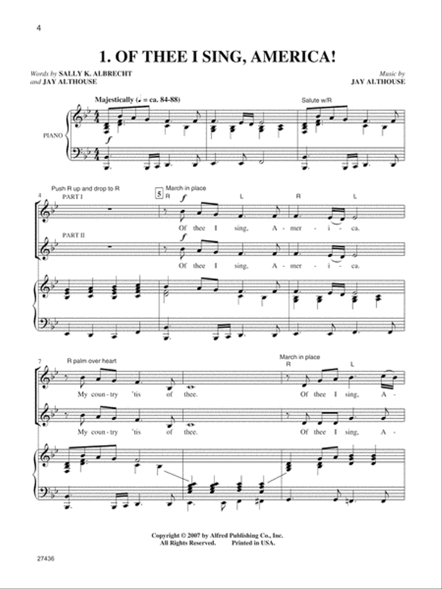Of Thee I Sing! (A Celebration of America's Music for 2-part Choirs) 2-Part scores gallery preview page 3