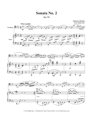 Book cover for Sonata No. 2, Opus 120 for Trombone and Piano