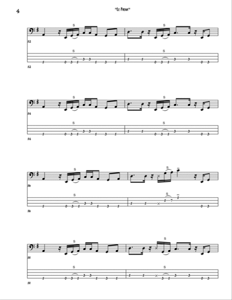 Le Freak Le Freak Guitar Tablature scores gallery preview page 4