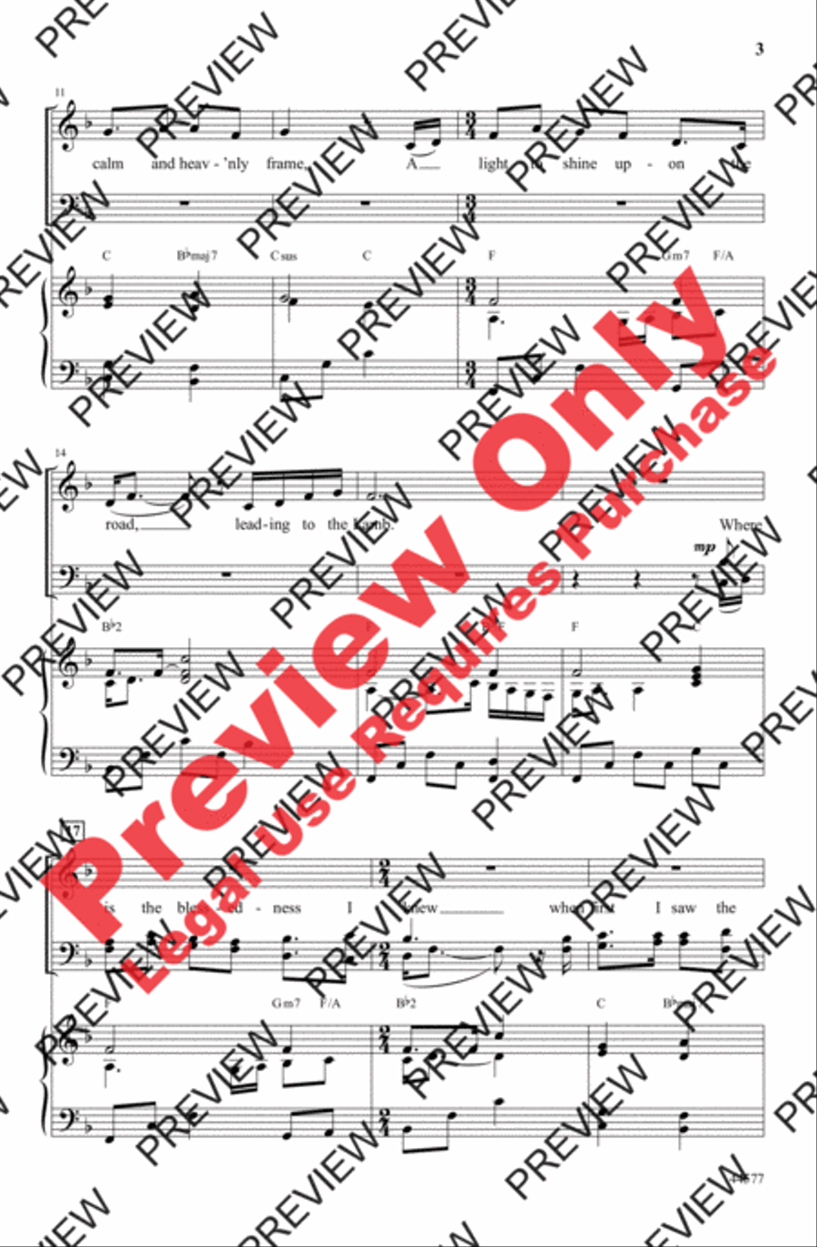 O, For a Closer Walk 4-Part scores gallery preview page 3