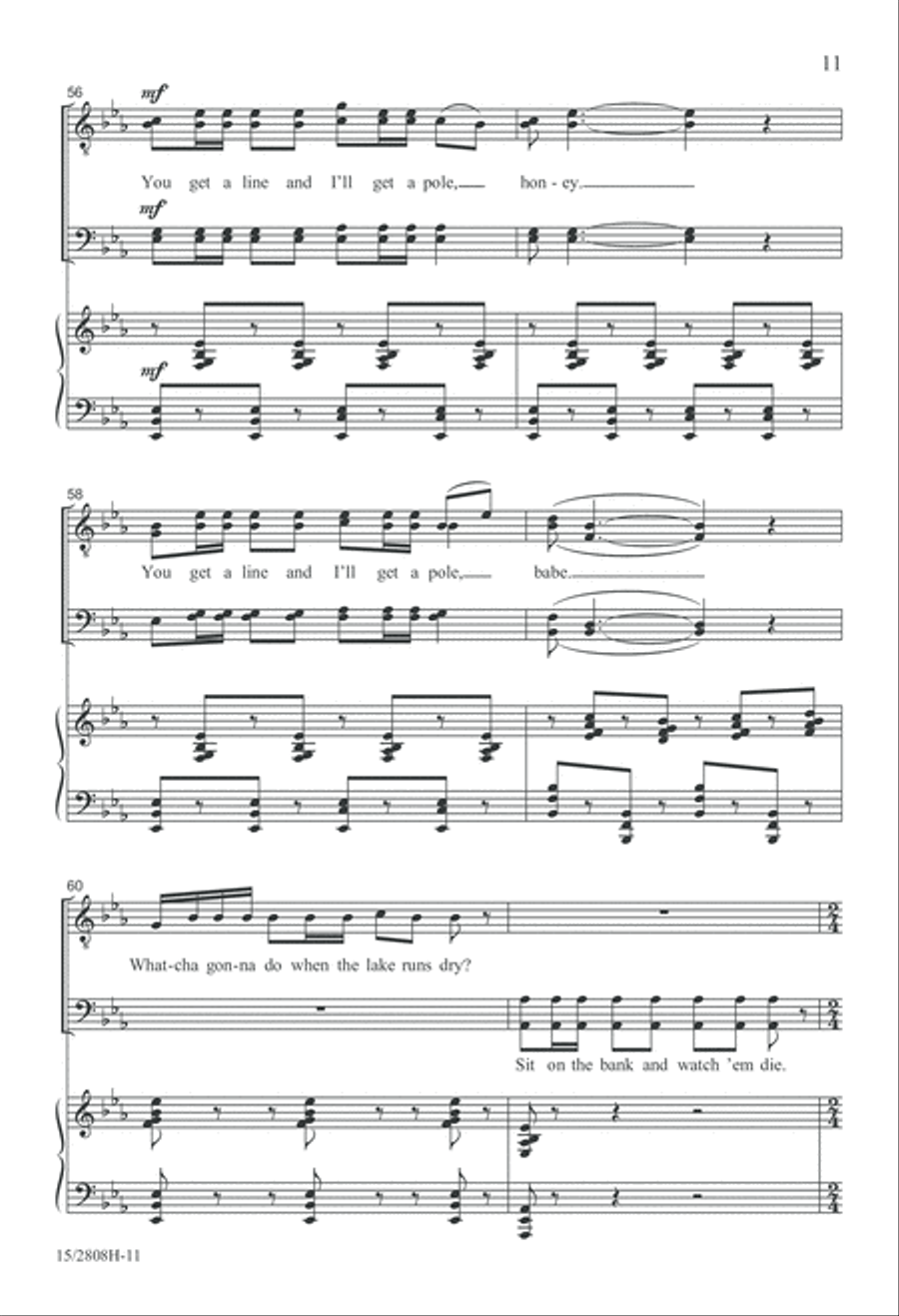 The Crawdad Song TTBB scores gallery preview page 12