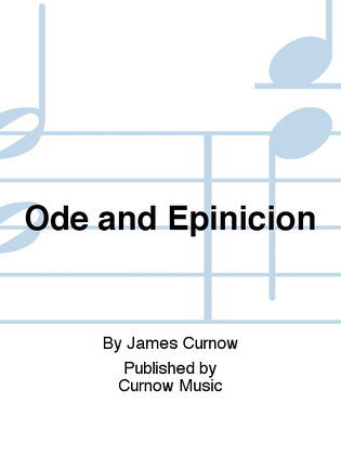 Book cover for Ode and Epinicion