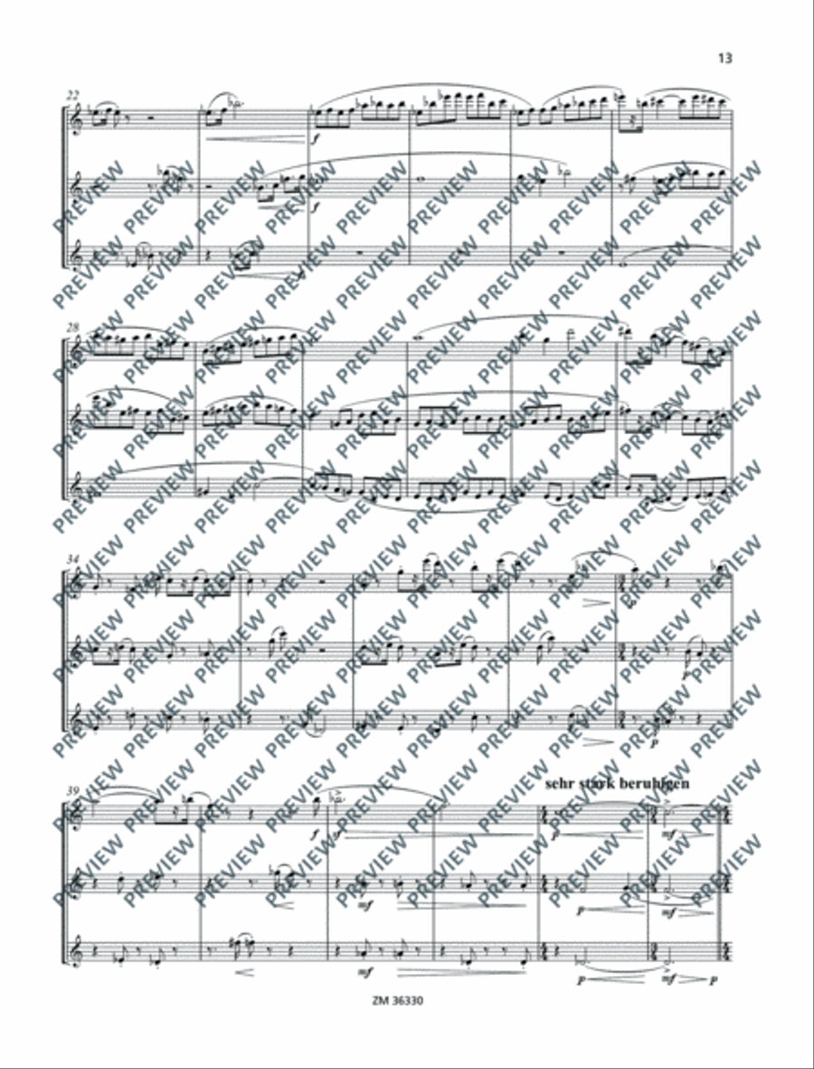 Drei aulische Gesänge Drei aulische Gesänge Flute Trio scores gallery preview page 14