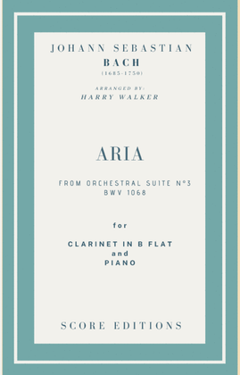 Book cover for Bach Air from Suite No.3 (for Clarinet in B-flat and Piano)