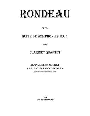 Book cover for Rondeau for Clarinet Quartet