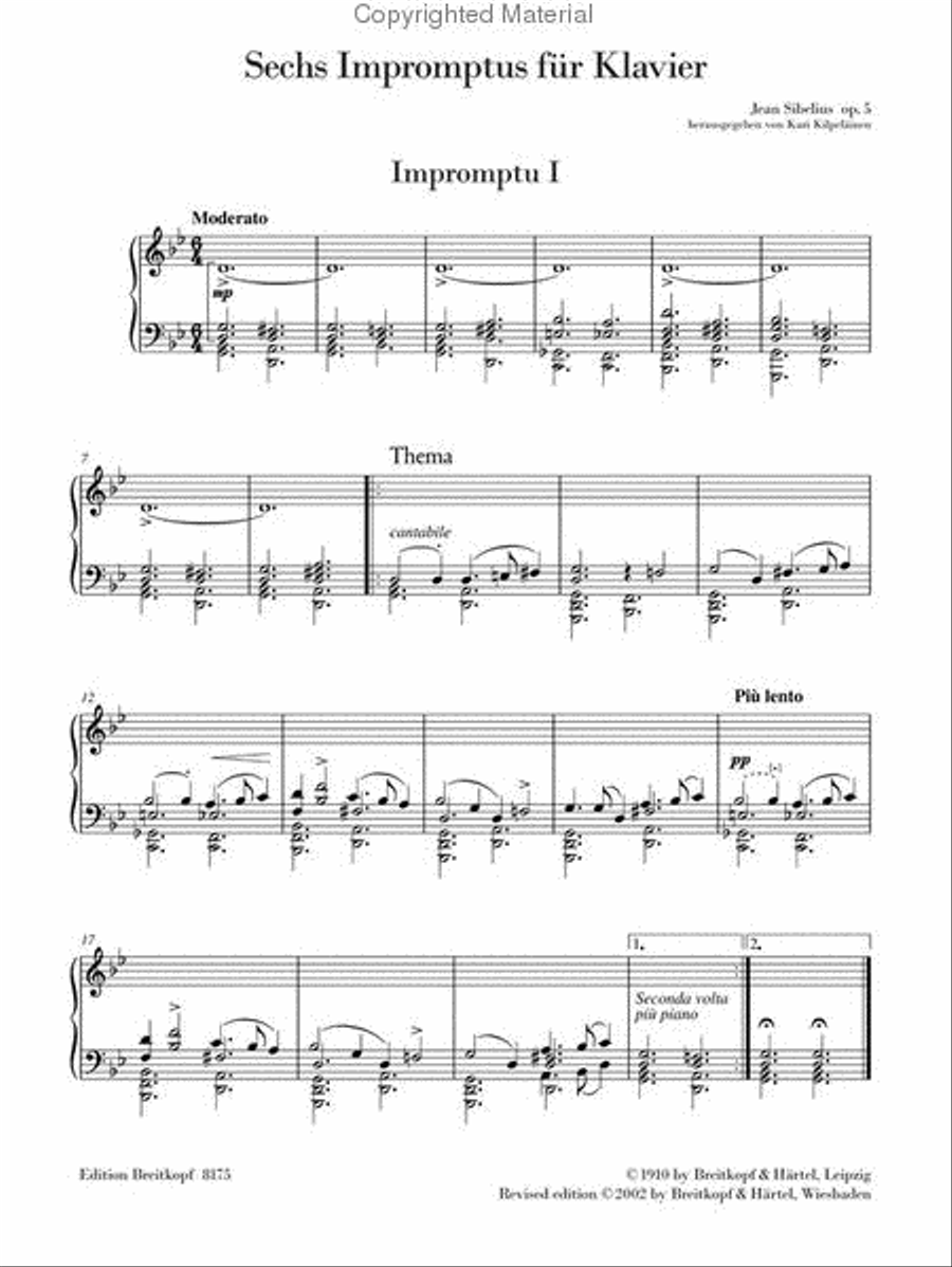 6 Impromptus Op. 5 6 Impromptus Op. 5 Piano Solo scores gallery preview page 2
