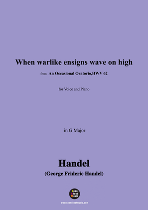Book cover for Handel-When warlike ensigns wave on high,from 'An Occasional Oratorio,HWV 62',in G Major