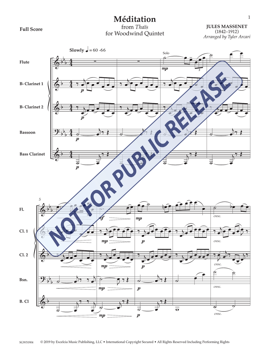 Meditation Meditation Woodwind Quintet scores gallery preview page 2